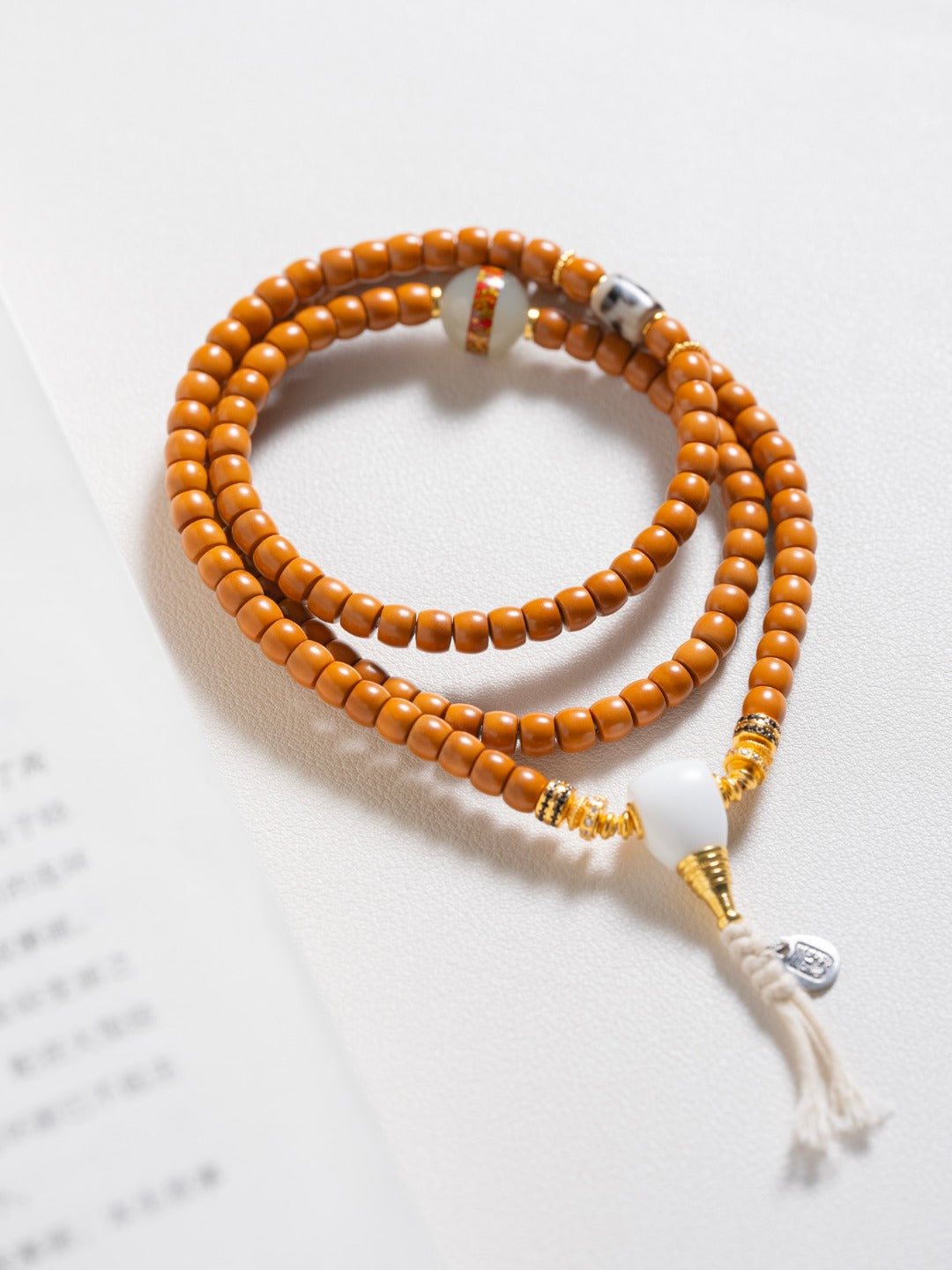 Olive Core Mala Necklace