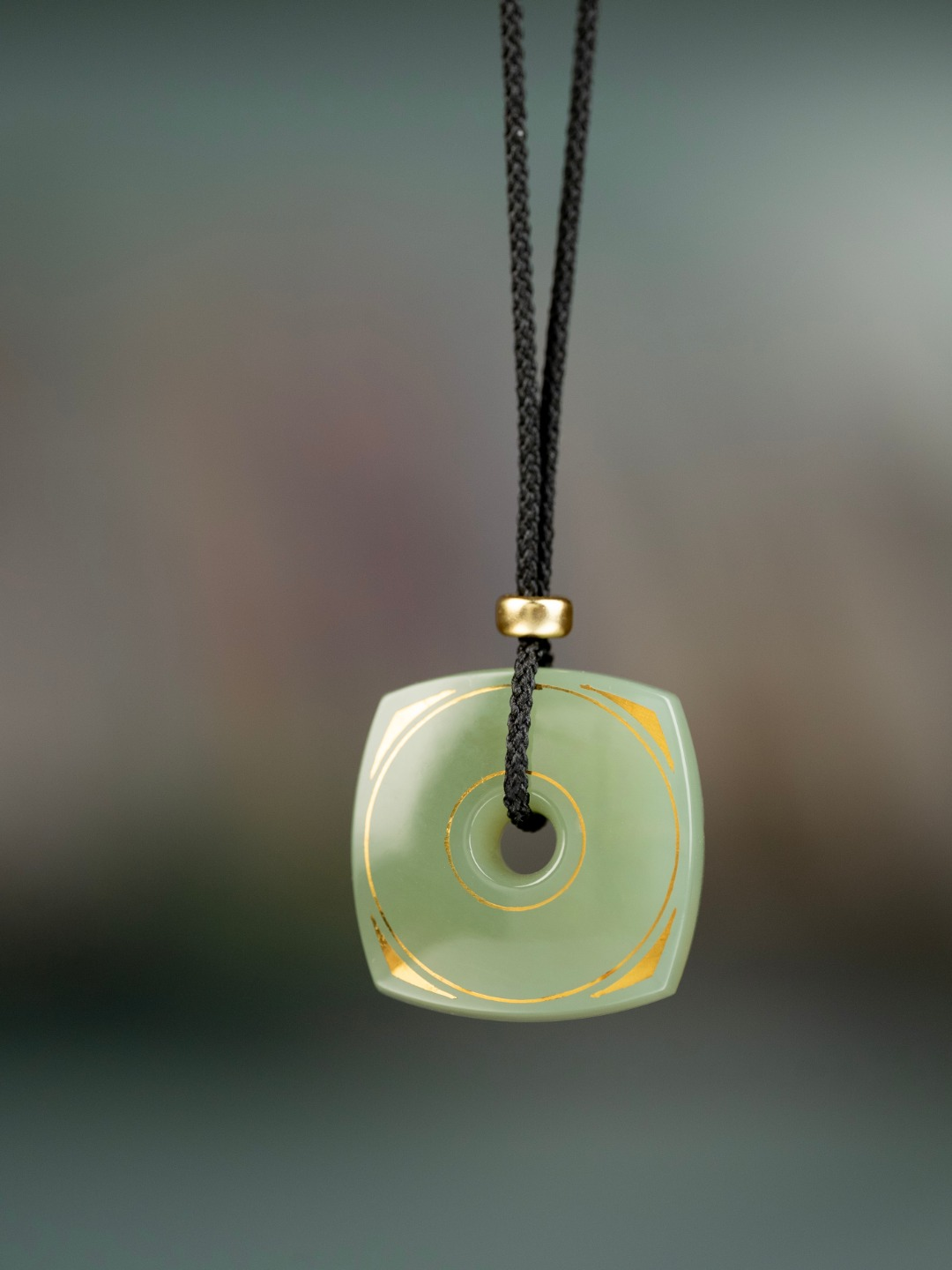 Square-In-Circle Jade Peace Pendant