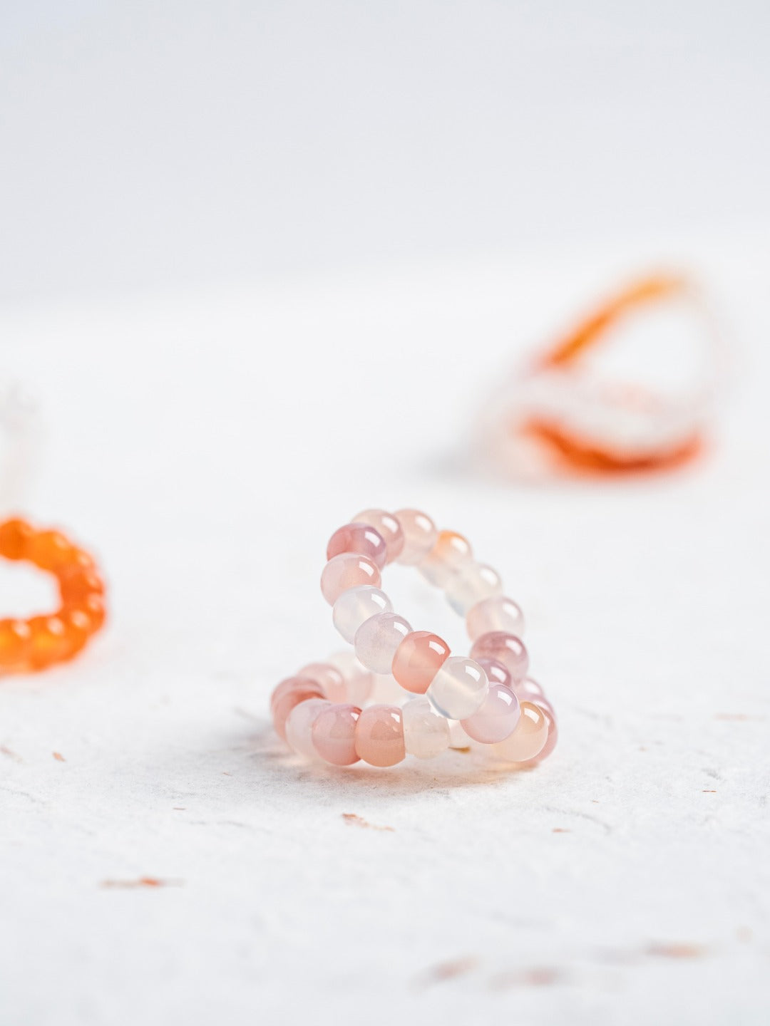 Squishy Agate Bead Rings