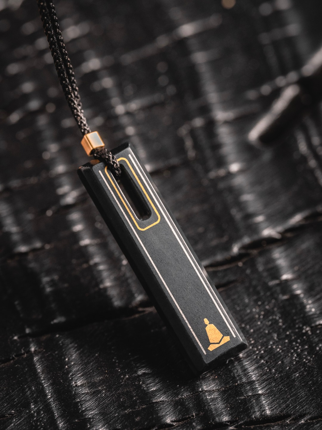 Jade Inlaid Rectangular Pendant