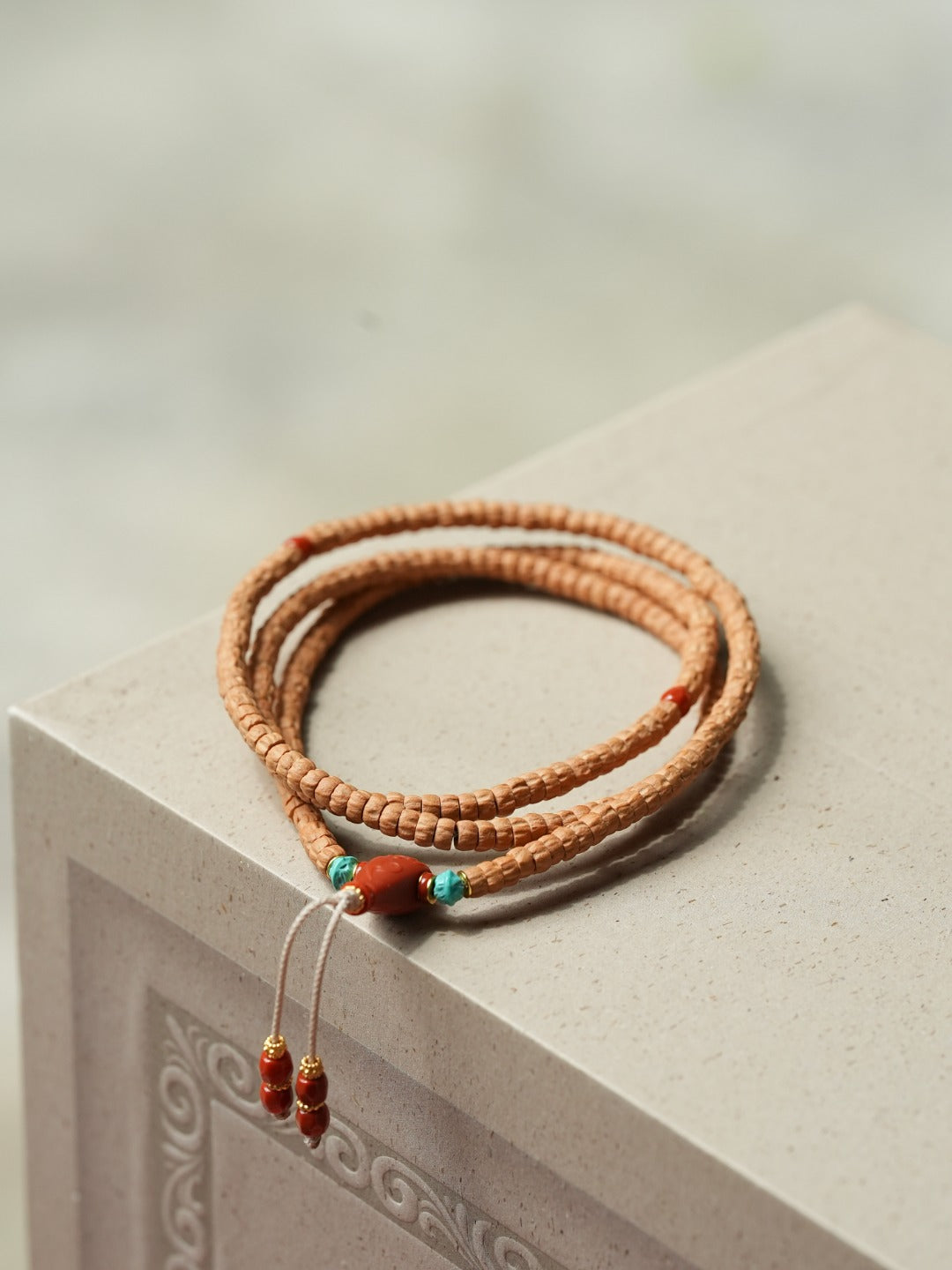 Cypress Bead Mala Bracelet
