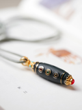 Five-Eyed Dzi Bead Pendant